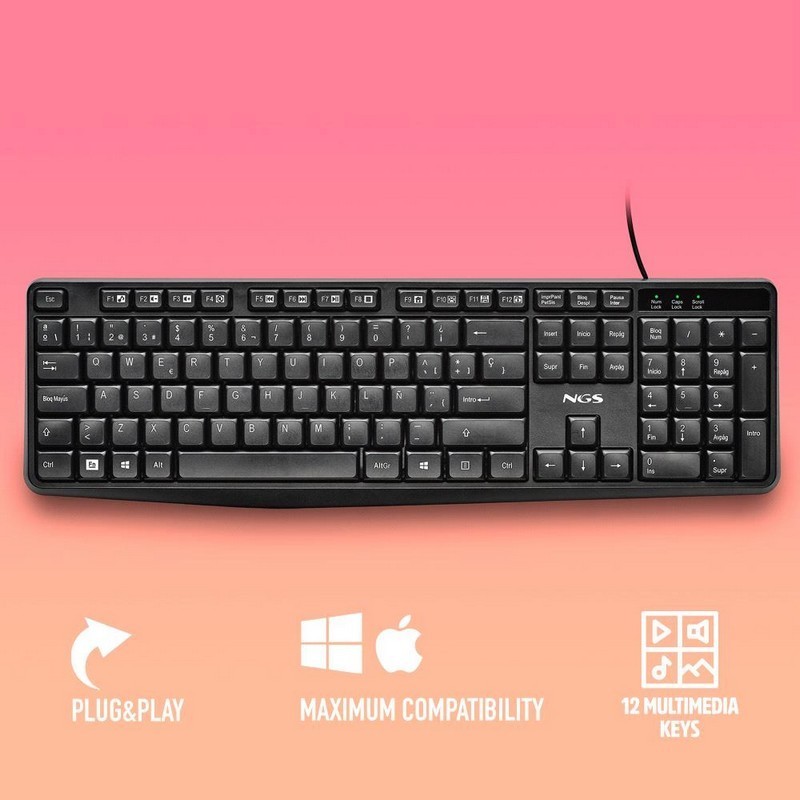 TECLADO NGS FUNKY V4 USB...